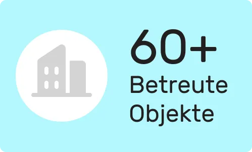 Grafik: über 60 betreute Objekte